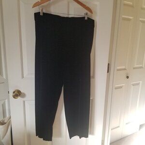 EILEEN FISHER BLACK VELVET PANTS - elastic waist L